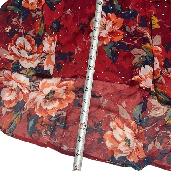 FIGUEROA & FLOWER Floral Print Red Midi Dress Size 2X NWT - Picture 16 of 16